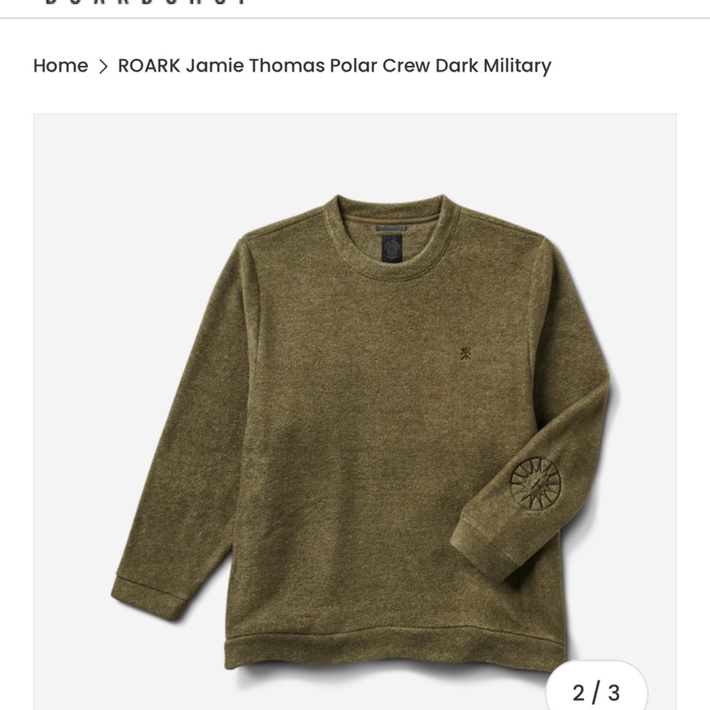 Roark Crewneck Sweater in Olive (NWT)